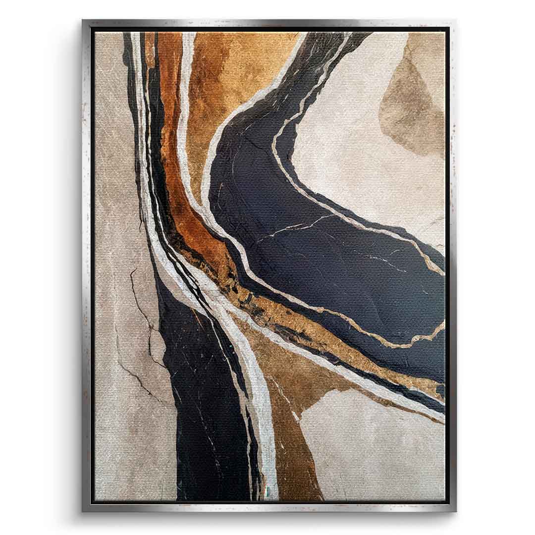 Textured Earth in Black and Gold