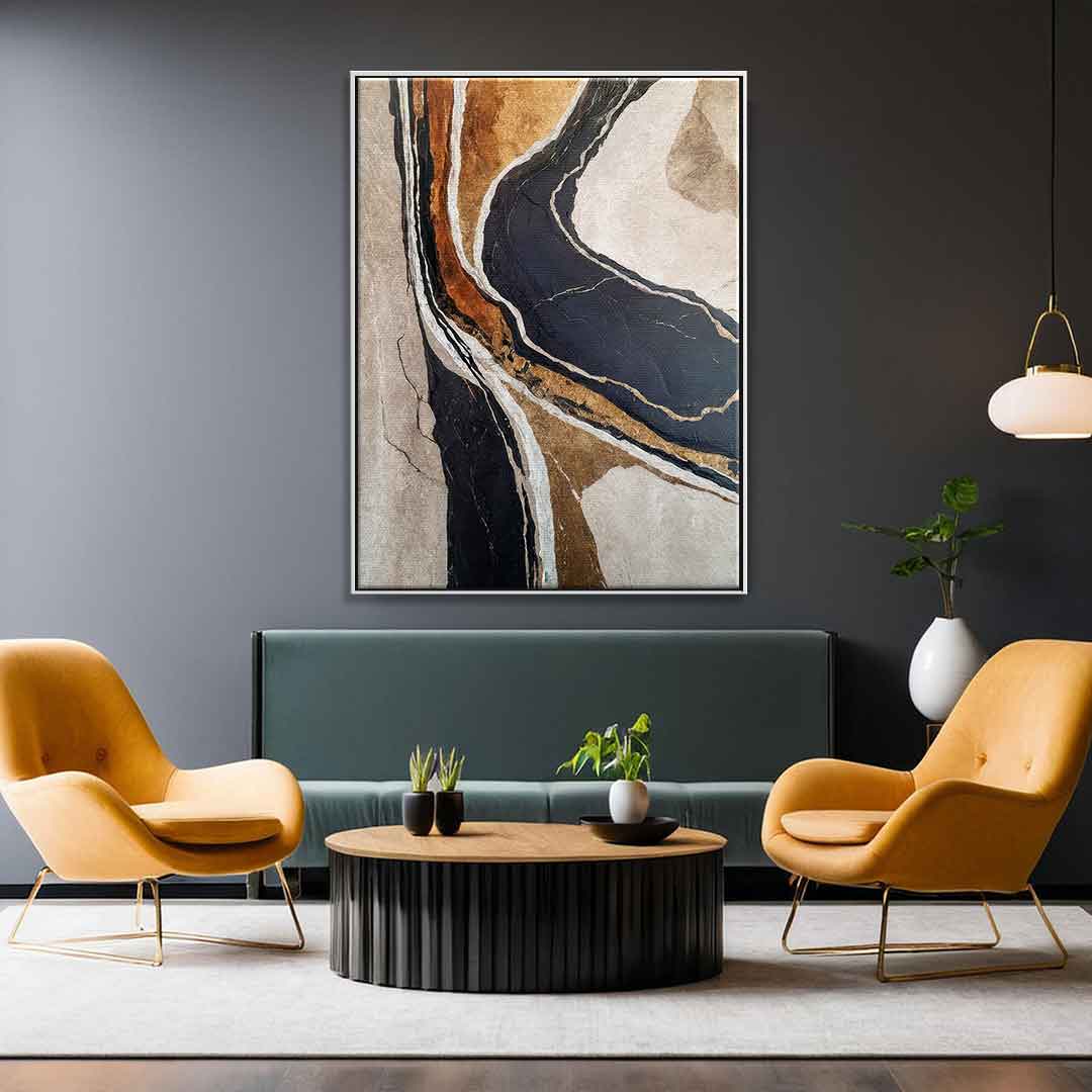 Textured Earth in Black and Gold