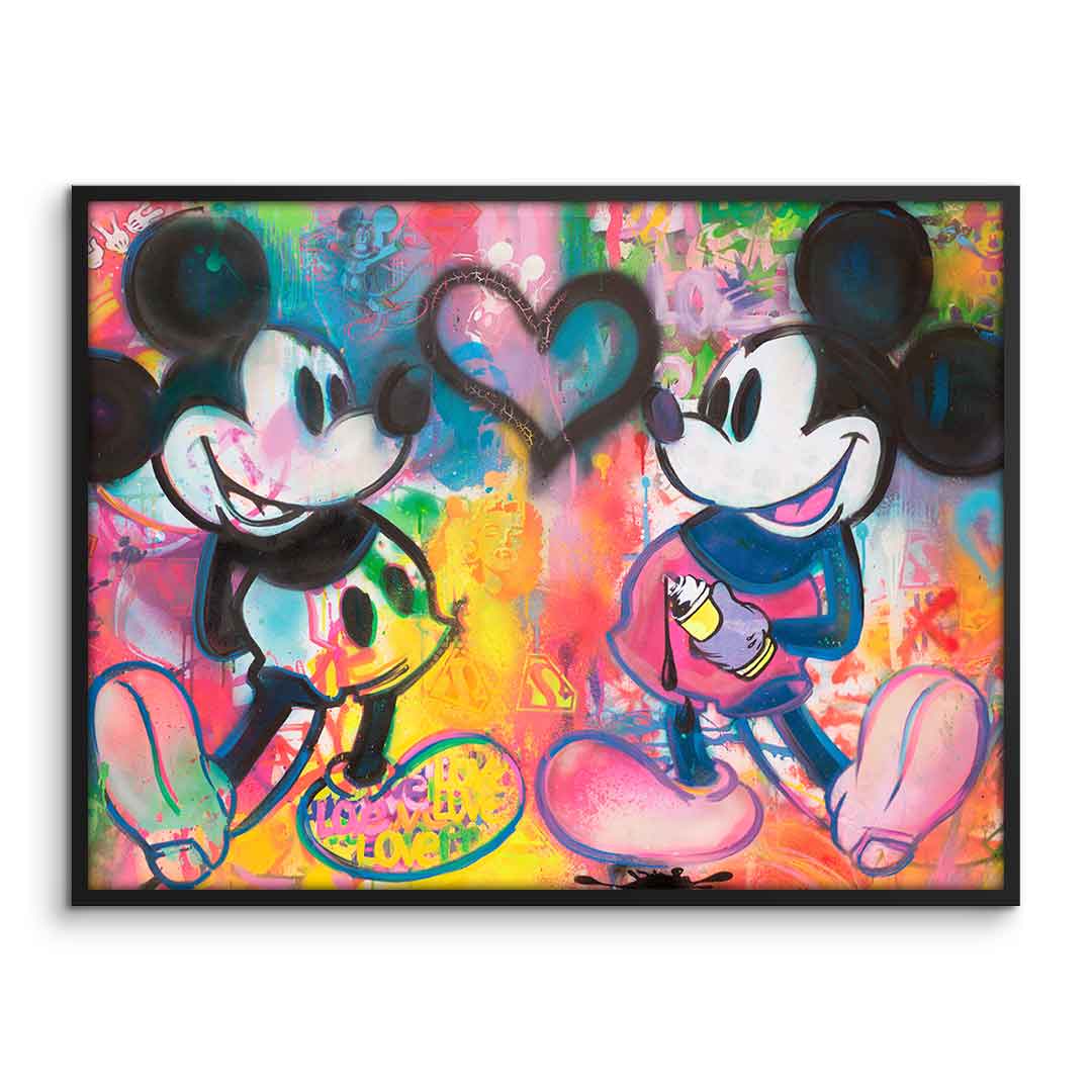 Mickey Sprayed Poster Frame Front