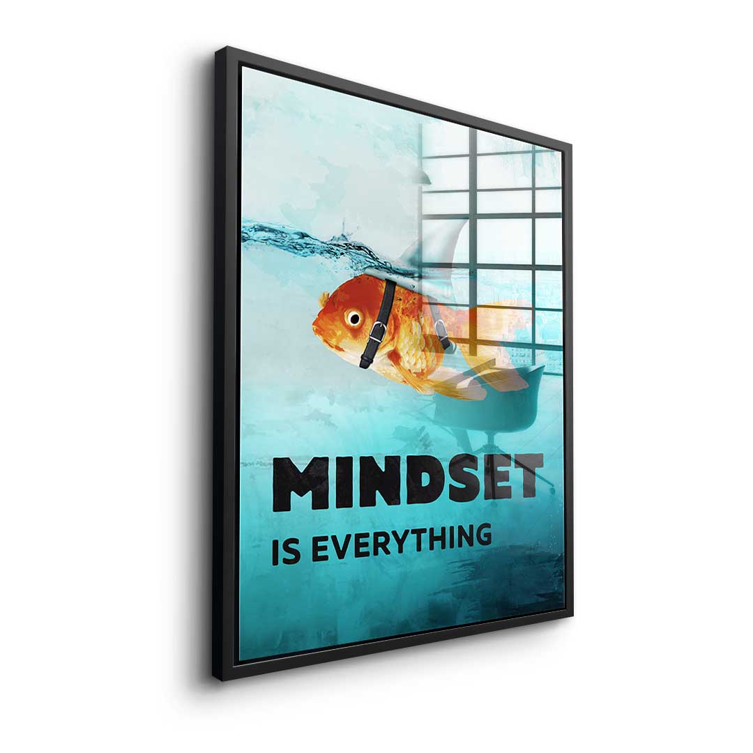 Mindset is everything #Goldfish - Acrylic glass
