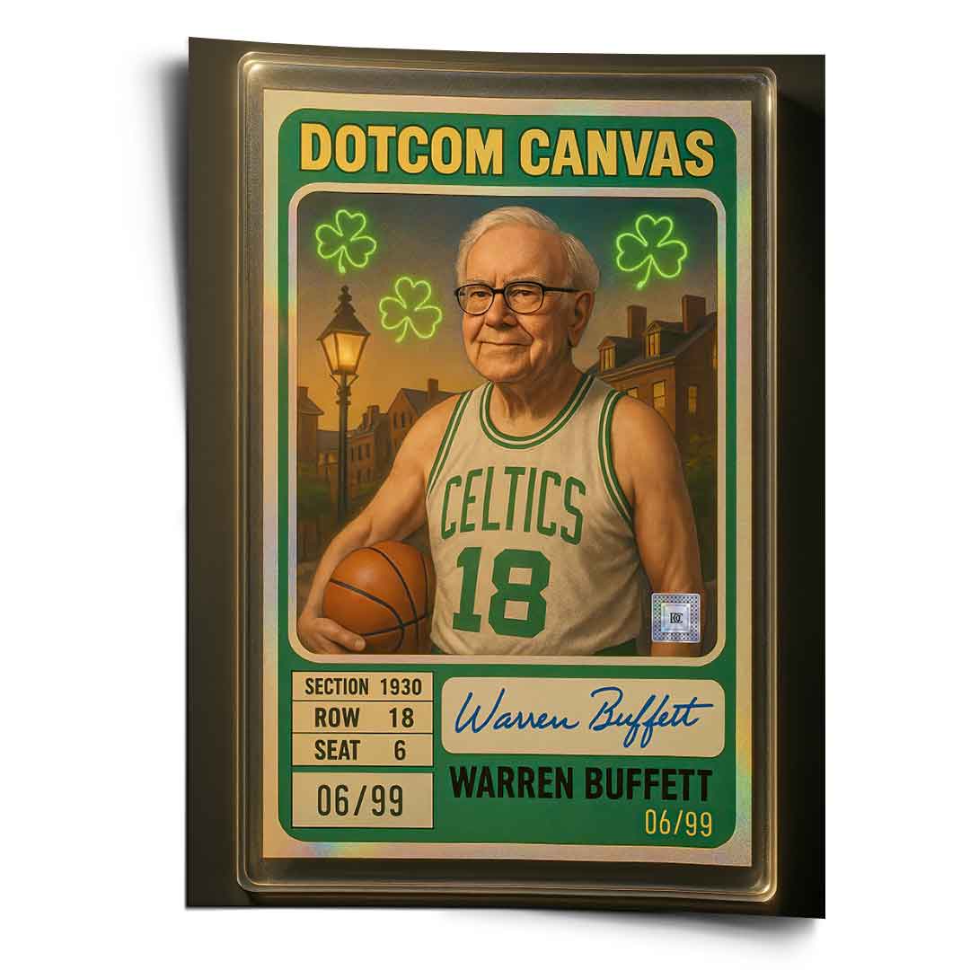 DOTCOMCANVAS Warren Buffett Basketball Card Poster - Front-Vertical