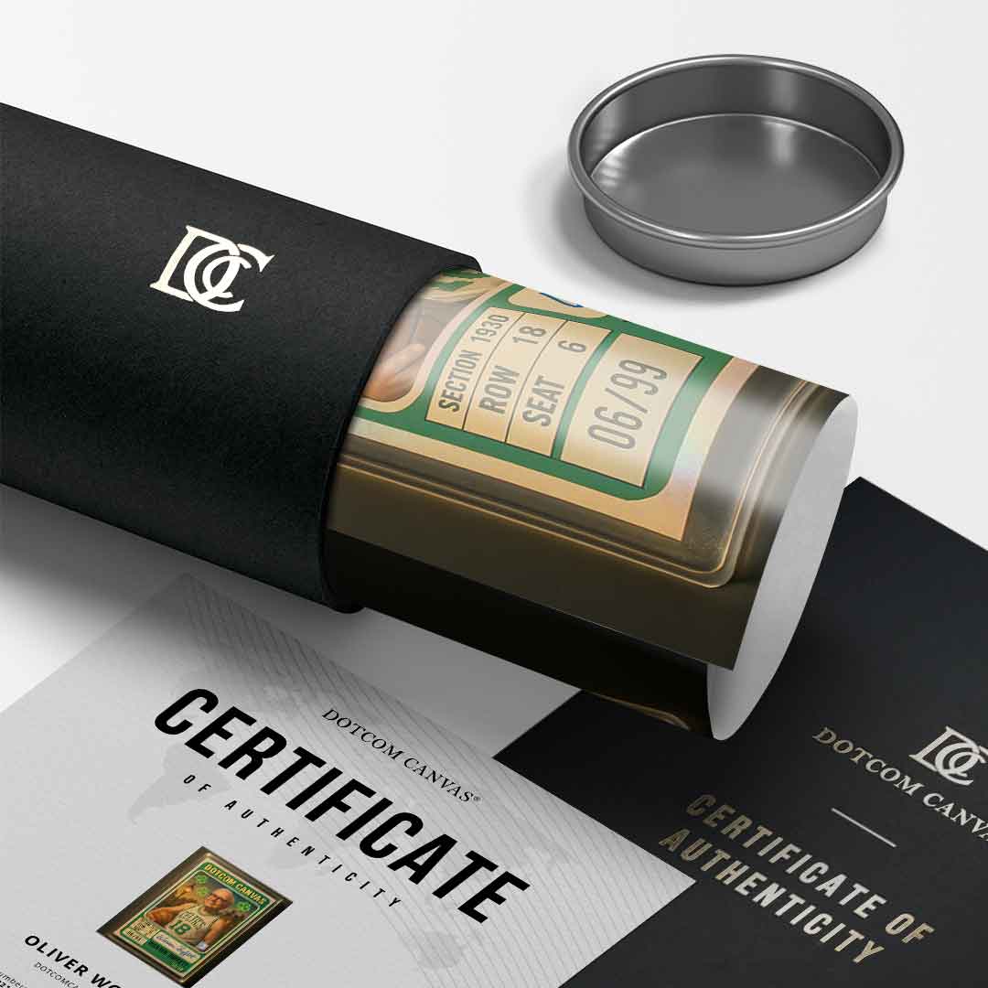 DOTCOMCANVAS Warren Buffett Basketball Card Poster - Tube-Roll-Vertical