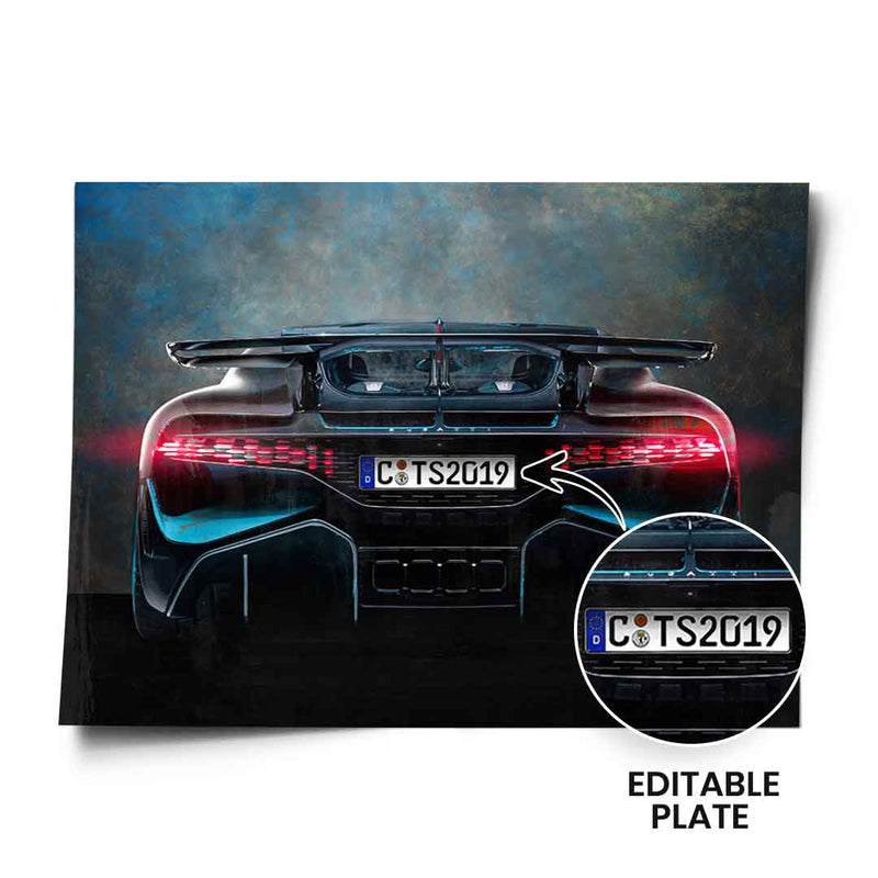 Bugatti Backside - Poster - personalisierbar