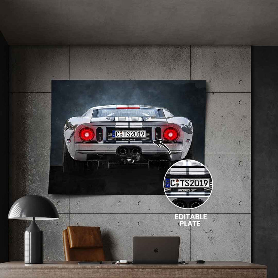 Ford GT Backside - Poster - Personalisierbar