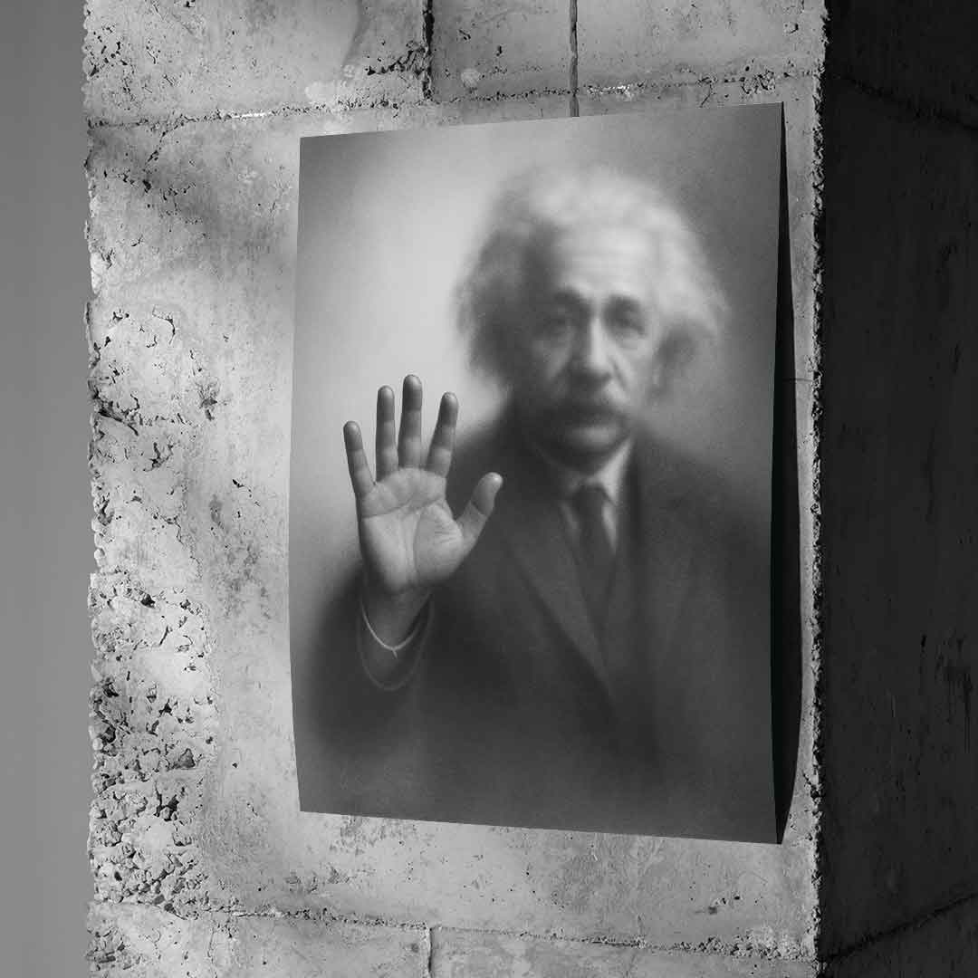 Einstein's Silhouette - Poster