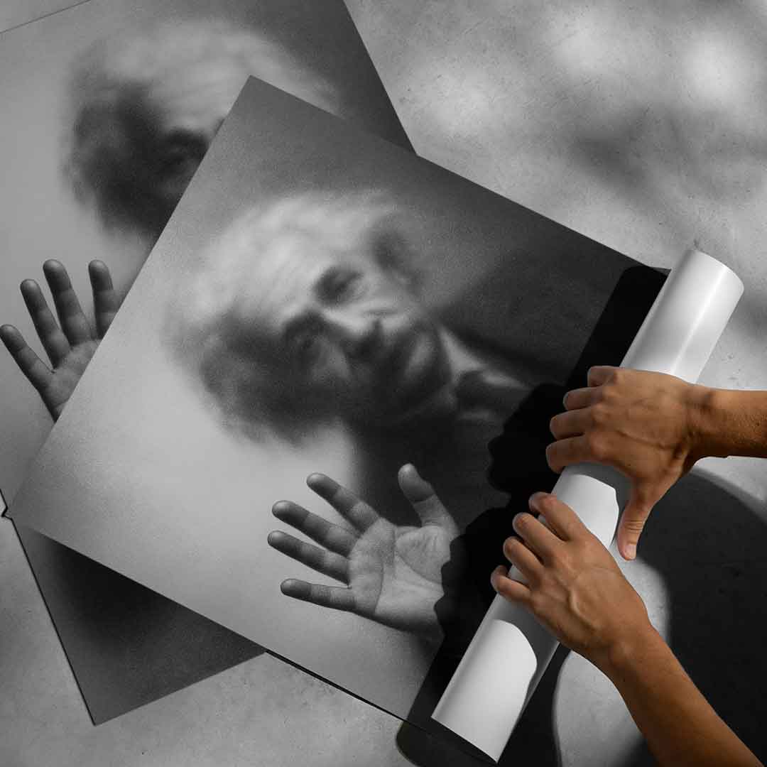 Einstein's Silhouette - Poster