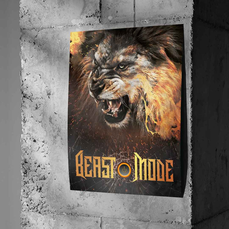 Beast Mode Lion - Poster