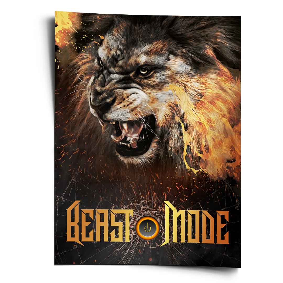 Beast Mode Lion - Poster