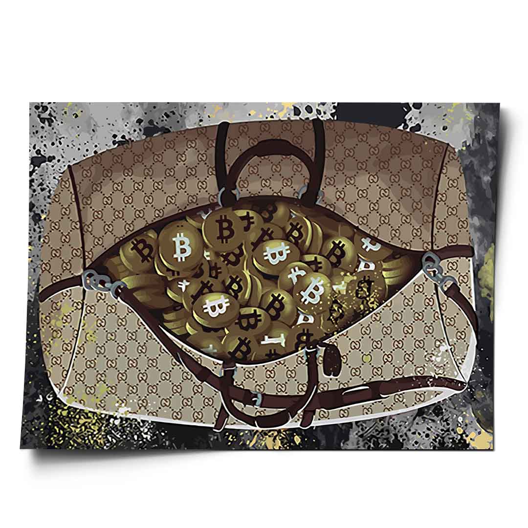 Bitcoin Leather Bag - Poster