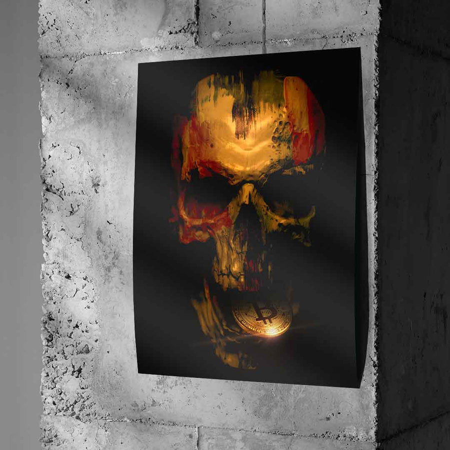 Bitcoin Skull Poster