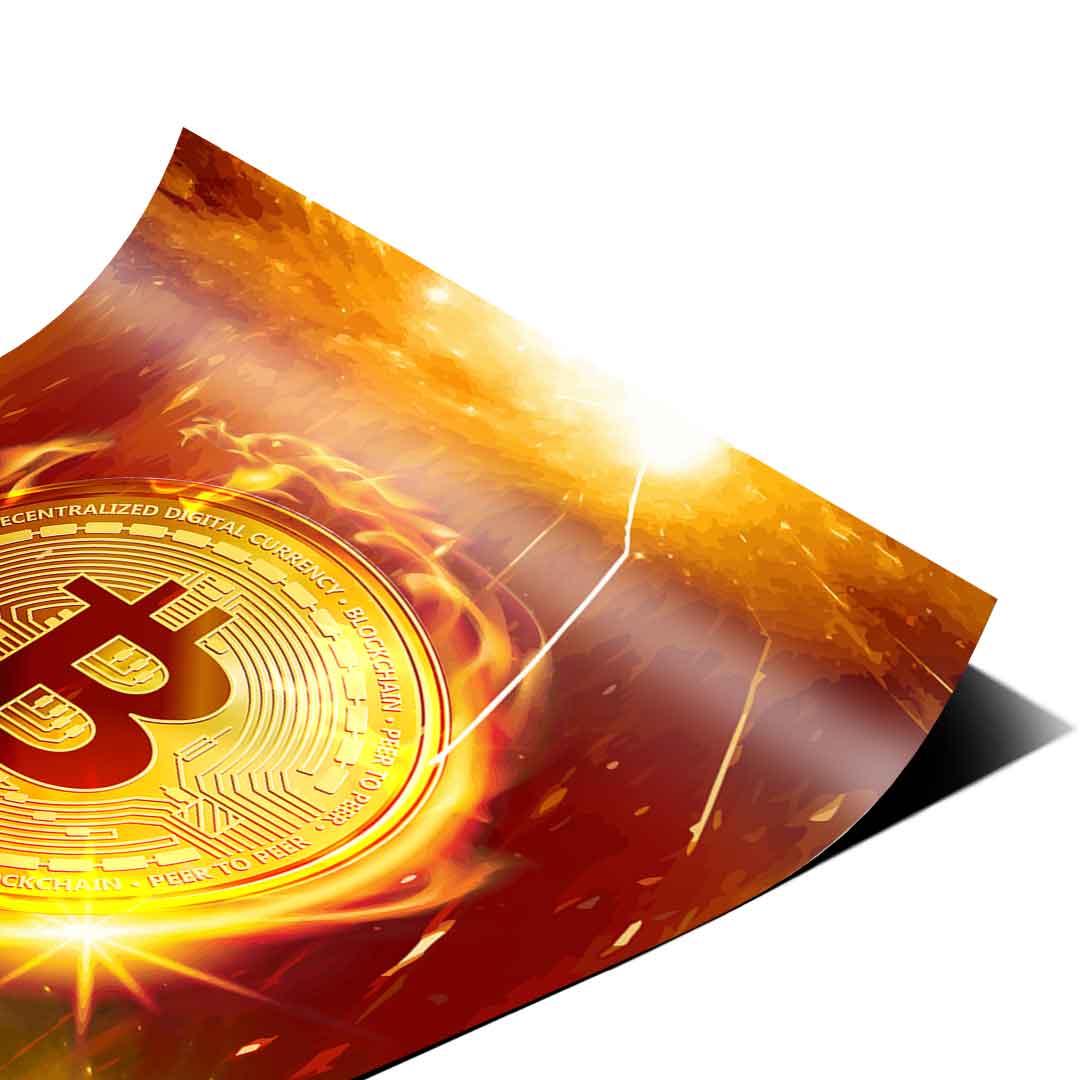 Bitcoin on Fire - Poster