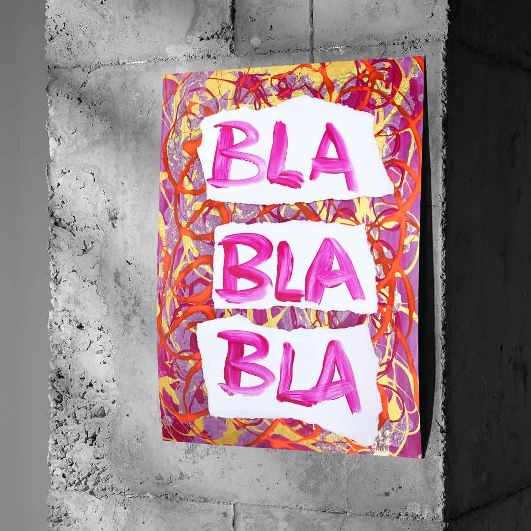 Blah blah blah - poster