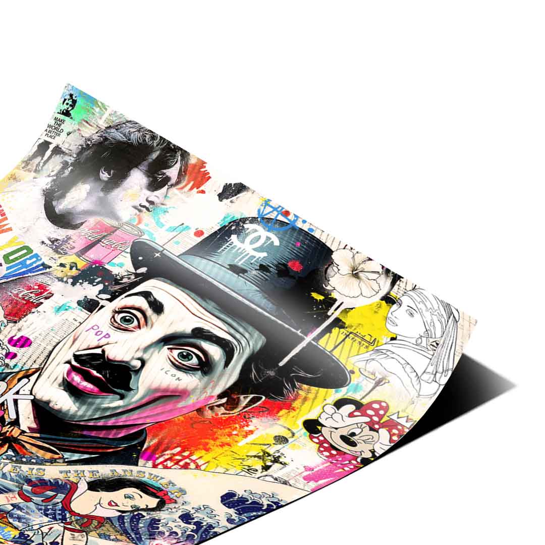 Chaplin Collage - Poster