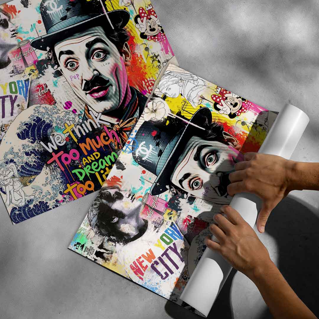 Chaplin Collage - Poster