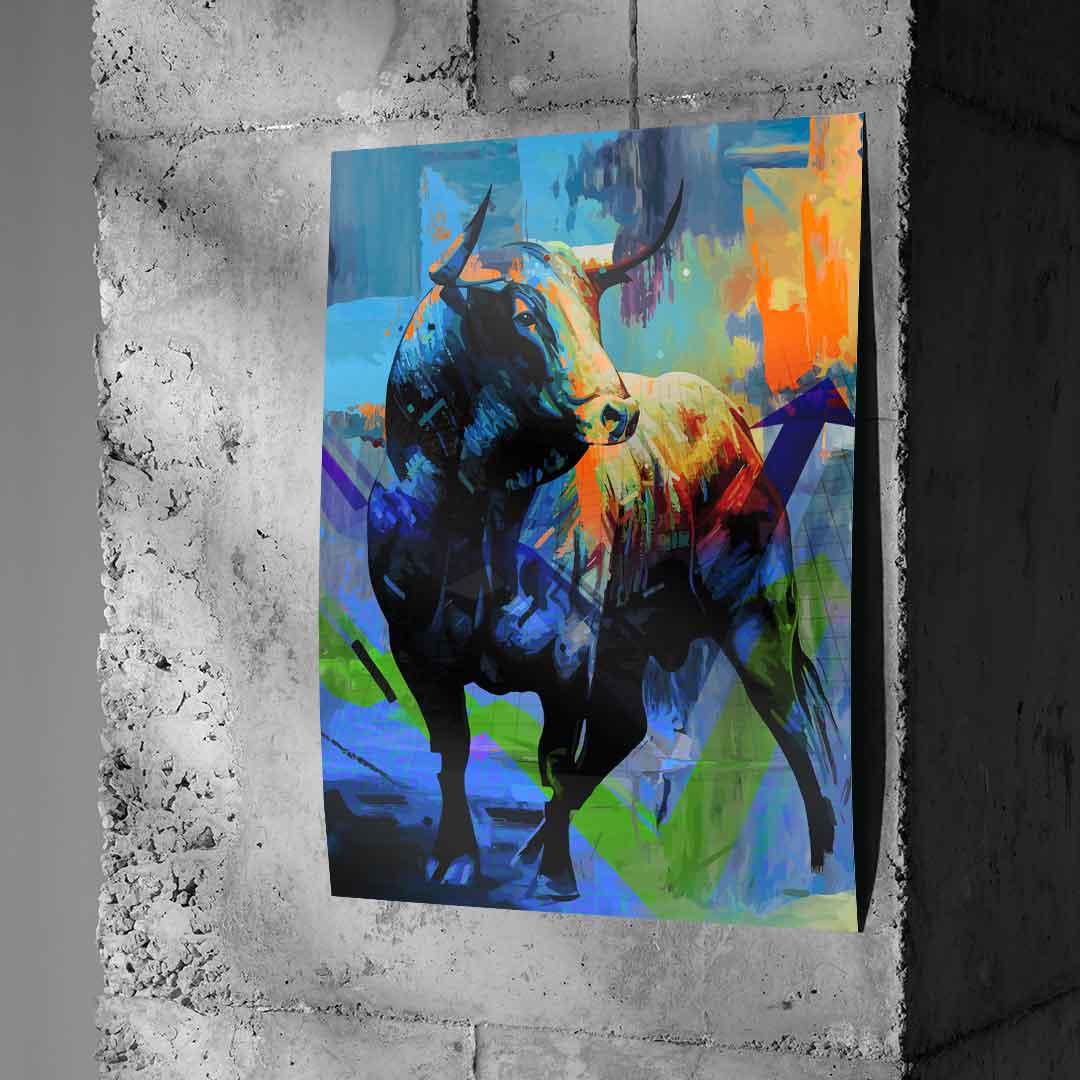 Colorful Bull - poster