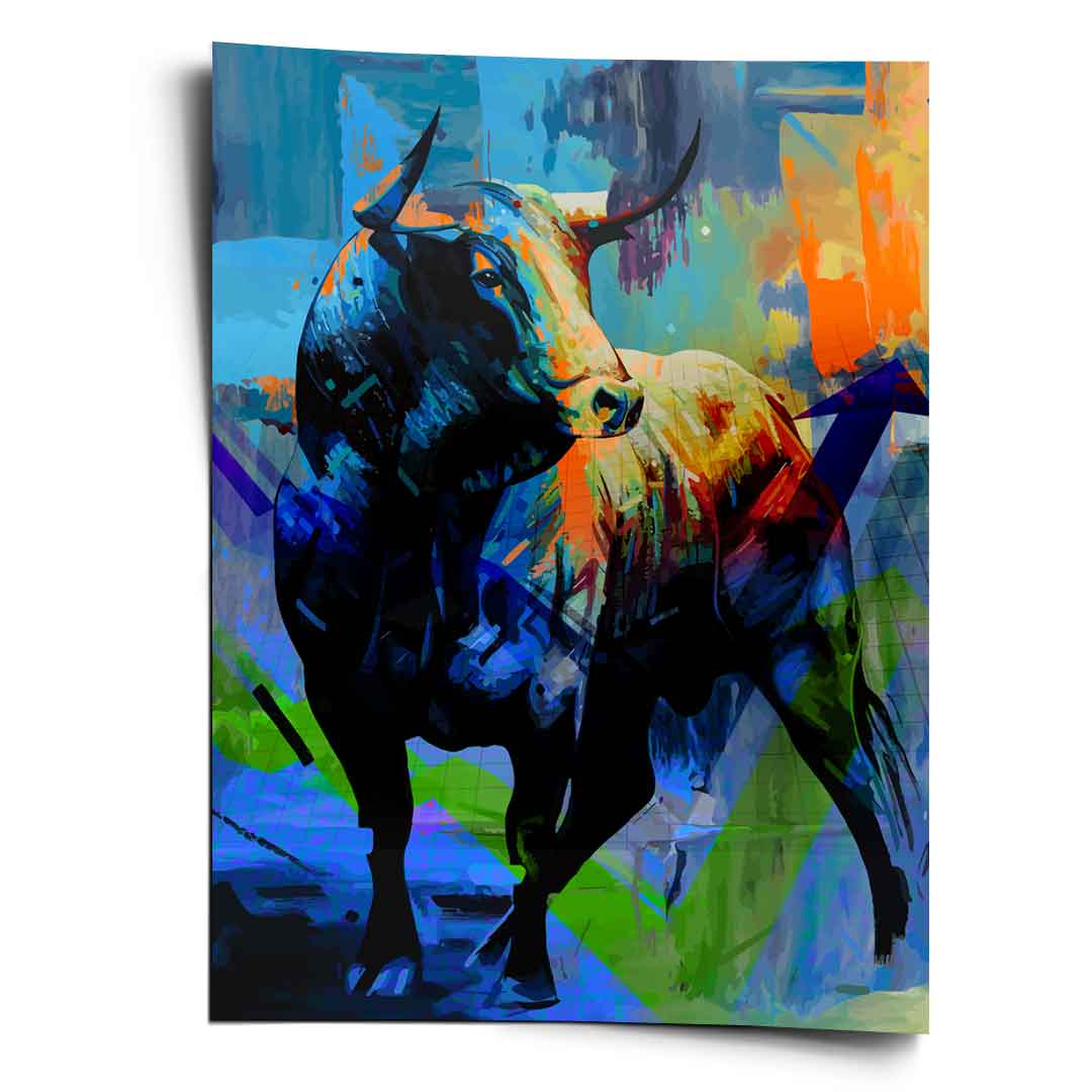 Colorful Bull - Poster