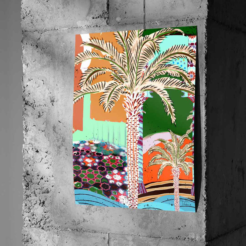 Colorful Palm Tree - Poster