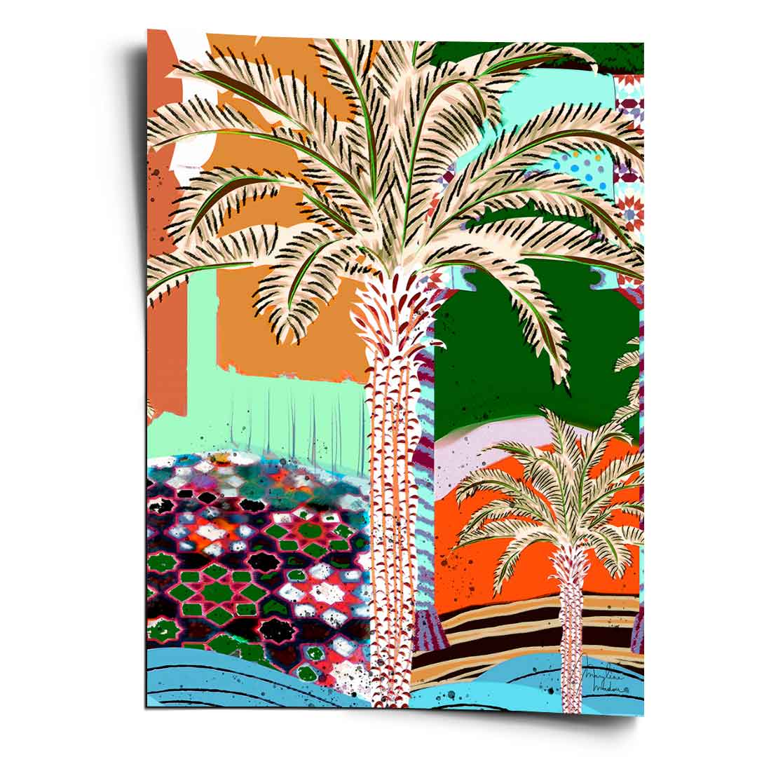 Colorful Palm Tree - poster