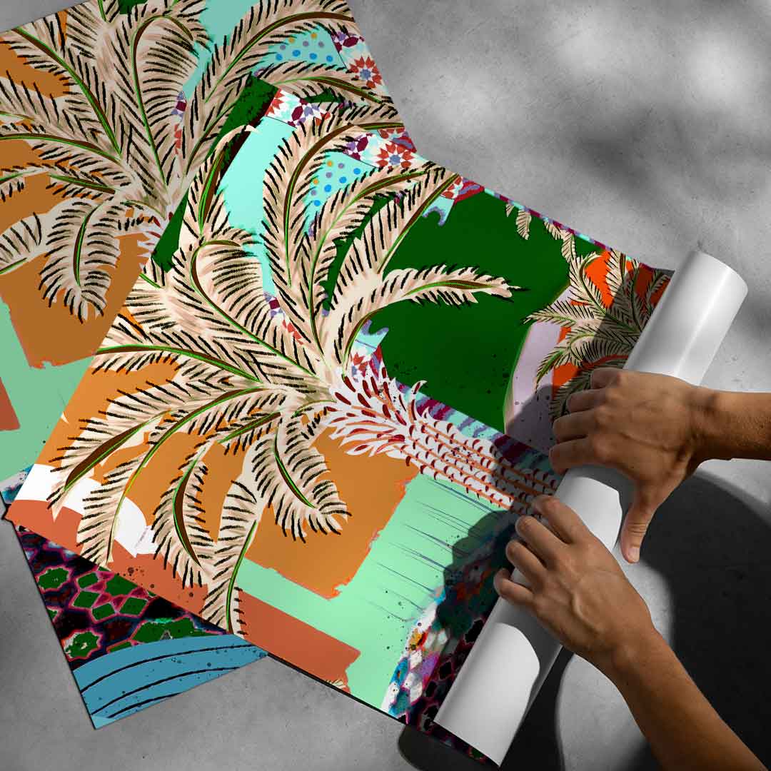 Colorful Palm Tree Poster