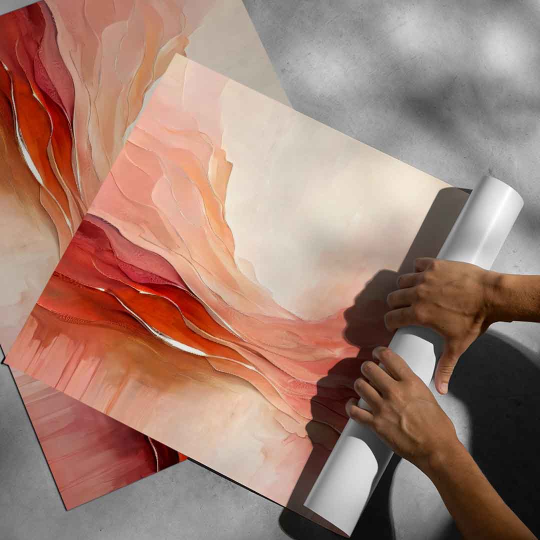 Crimson Peaks And Coral Valleys - Poster