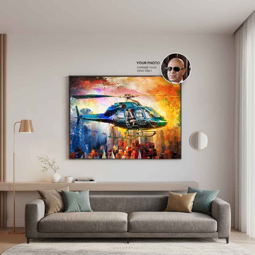 Helicopter Flight - Poster - customizable