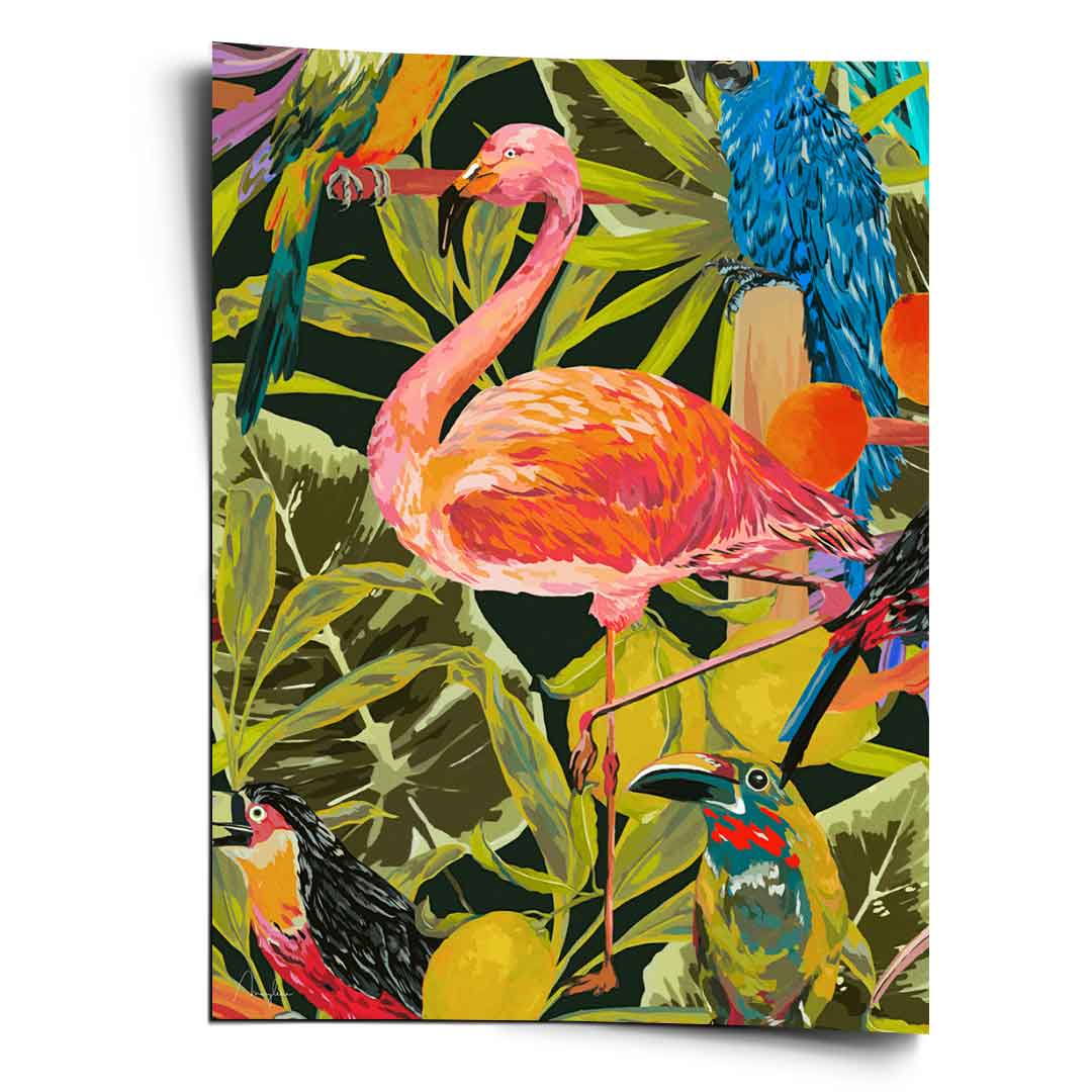 Jungle Flamingo - Poster