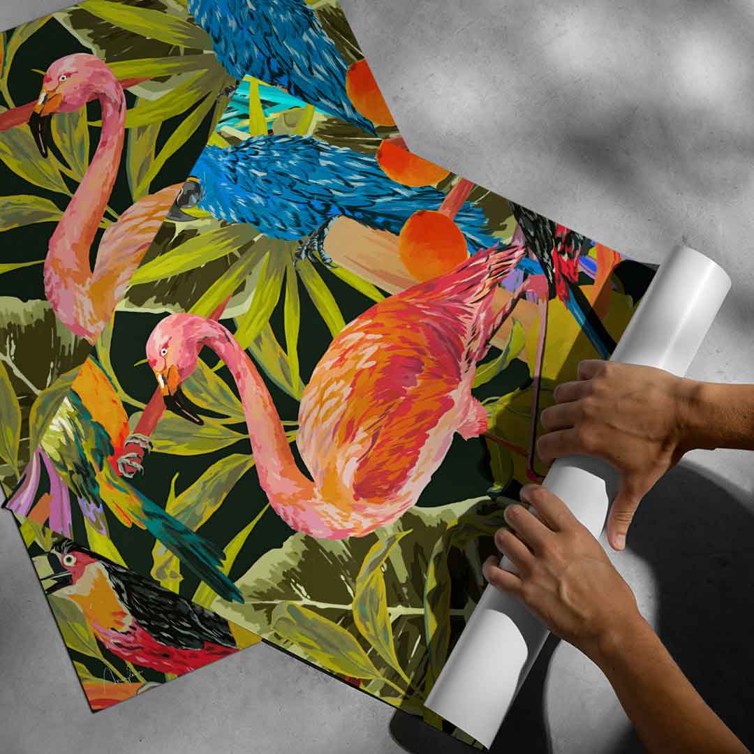 Jungle Flamingo - Poster