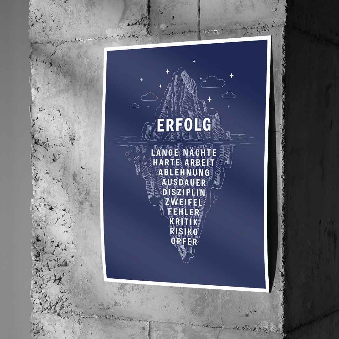 Eisberg des Erfolges #infografik - Poster