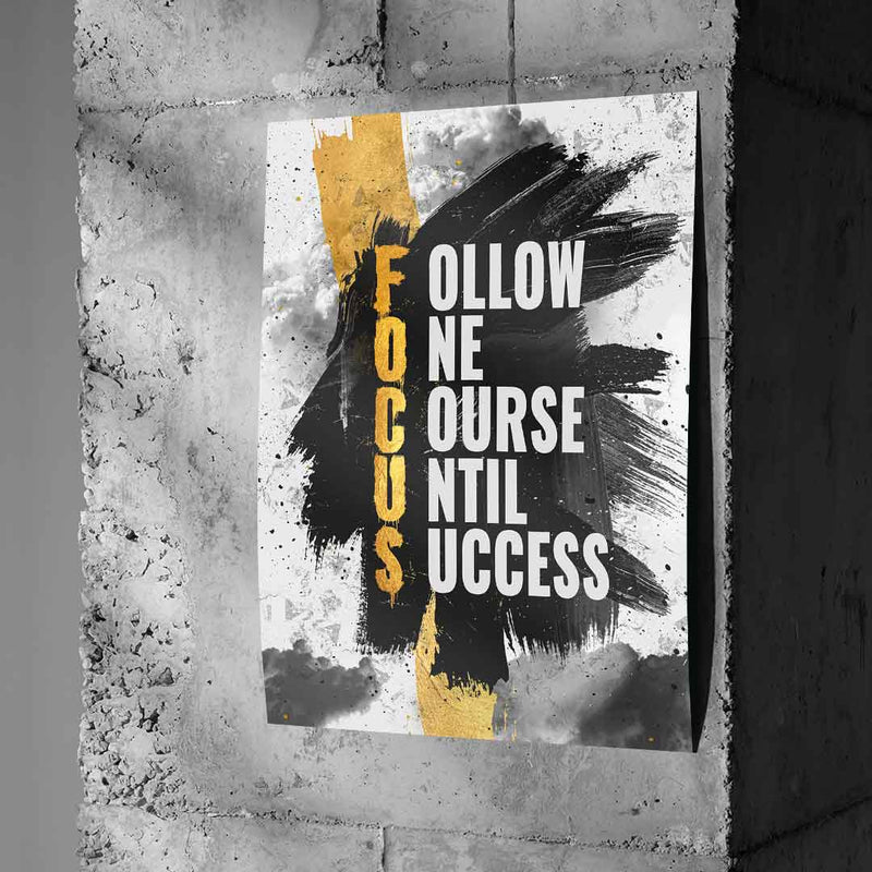 Follow One Course UNTIL SUCCESS - POSTER