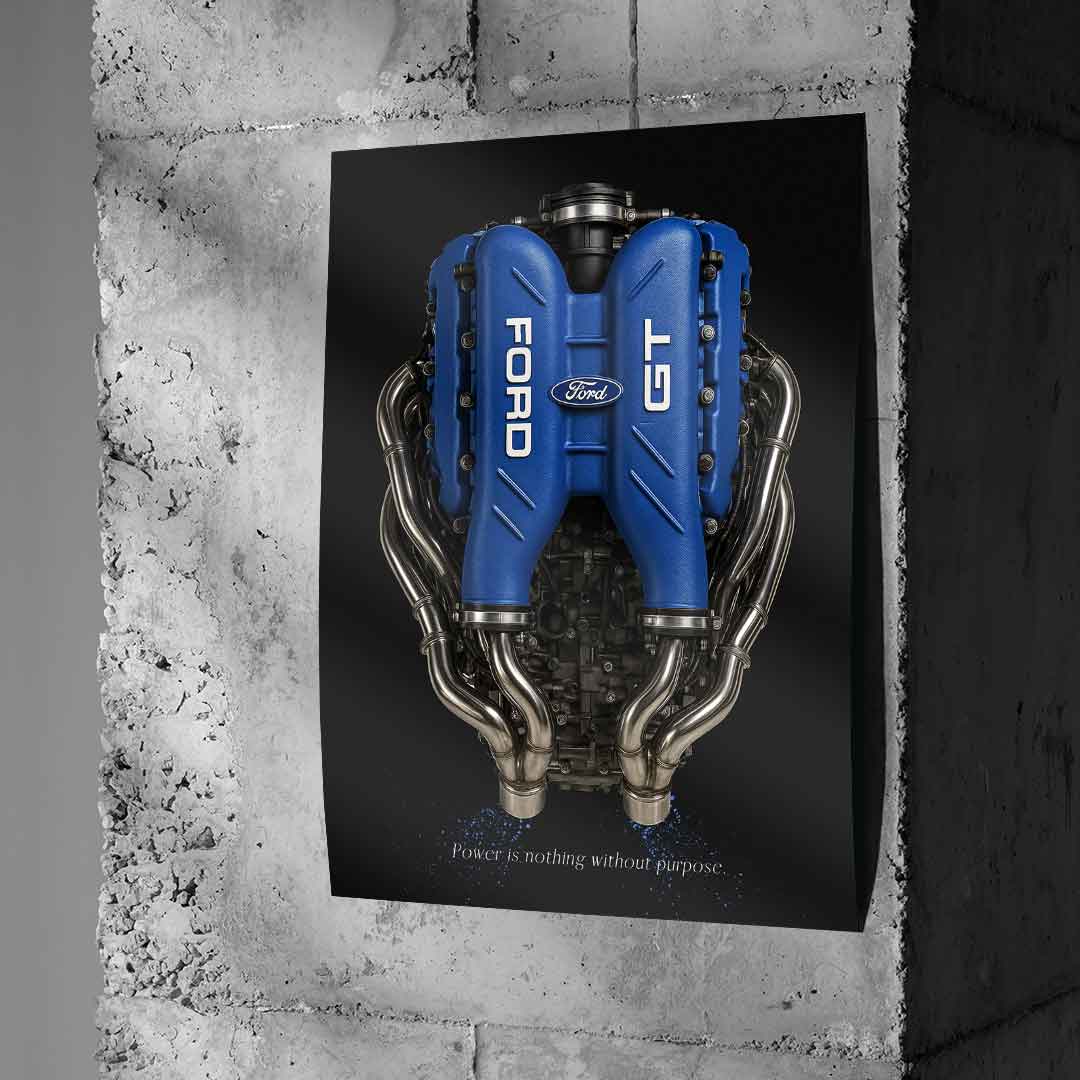 Ford GT Engine - Poster