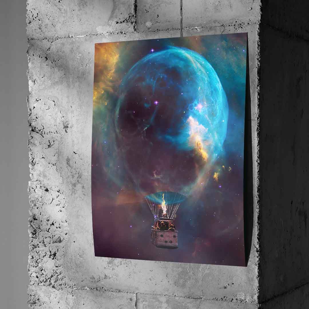 Galaxy Balloon - Poster