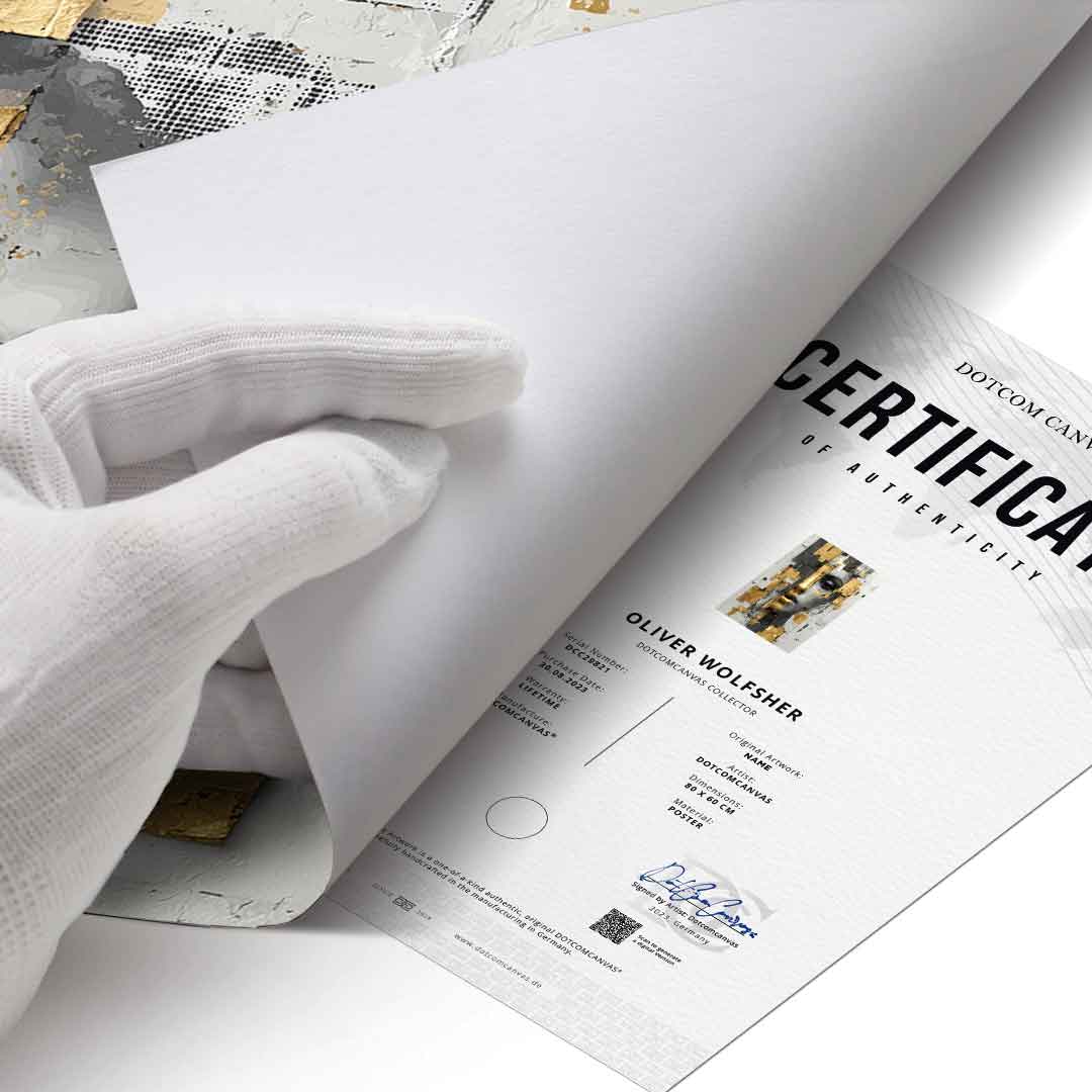 Gold White Half Face - Poster