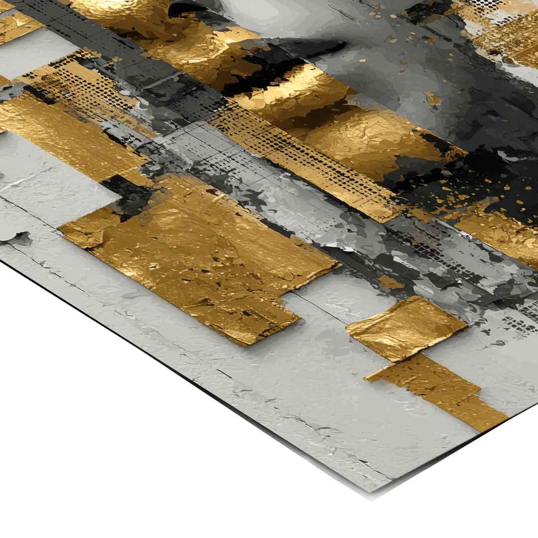 Gold White Half Face - Poster