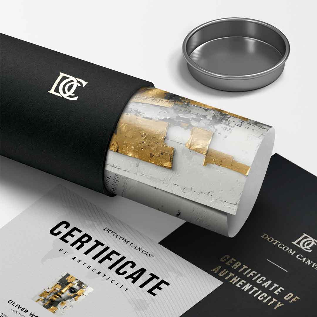 Gold White Half Face - Poster