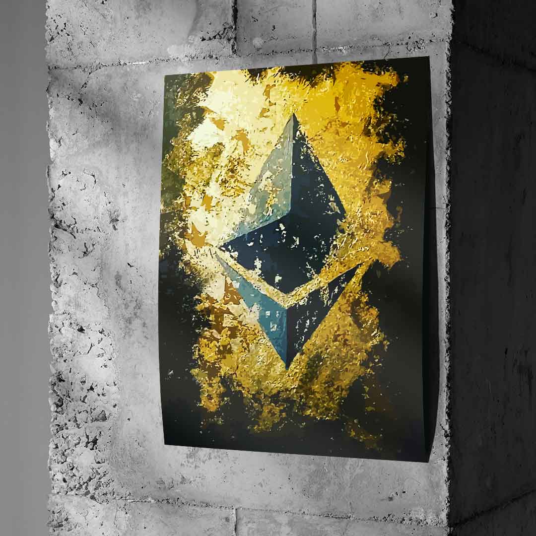 Golden Ethereum Poster