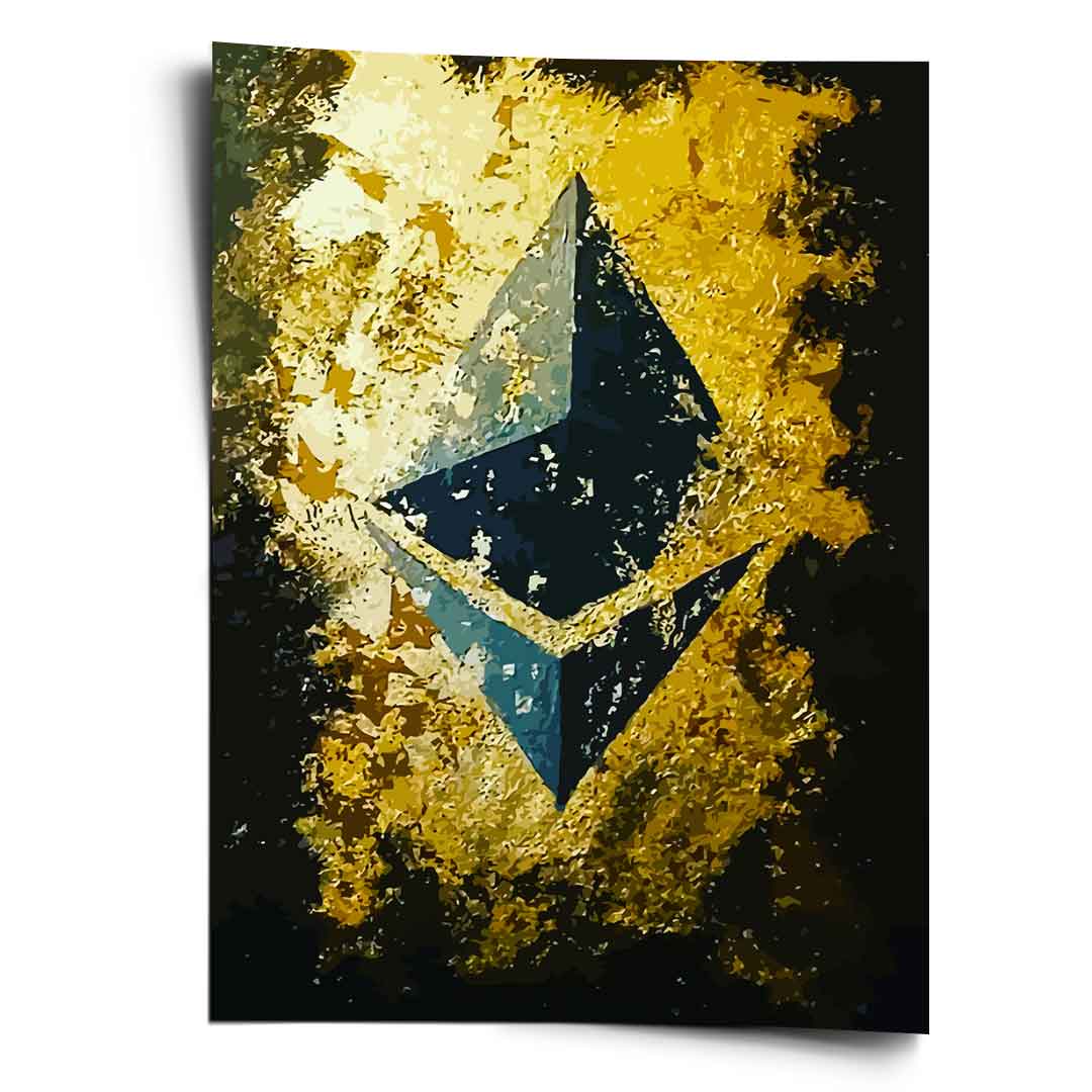 Golden Ethereum Poster