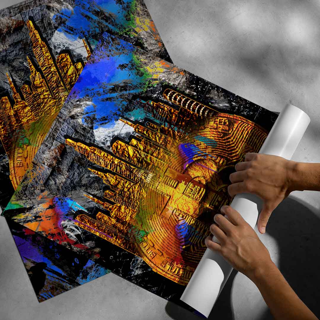 Graffiti Bitcoin - Poster