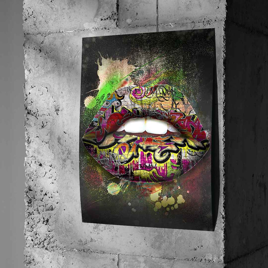 Grafitti Lips - Poster
