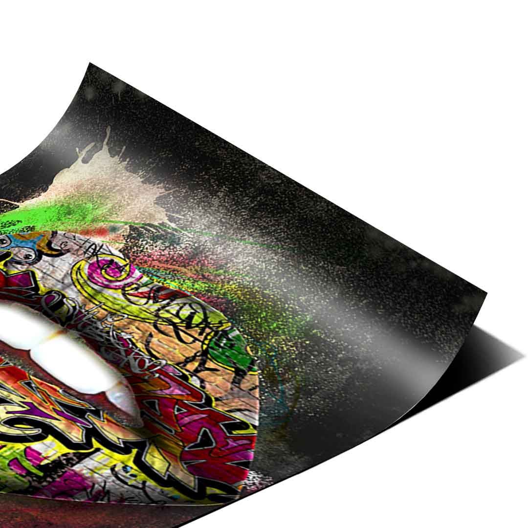 Graffiti Lips poster