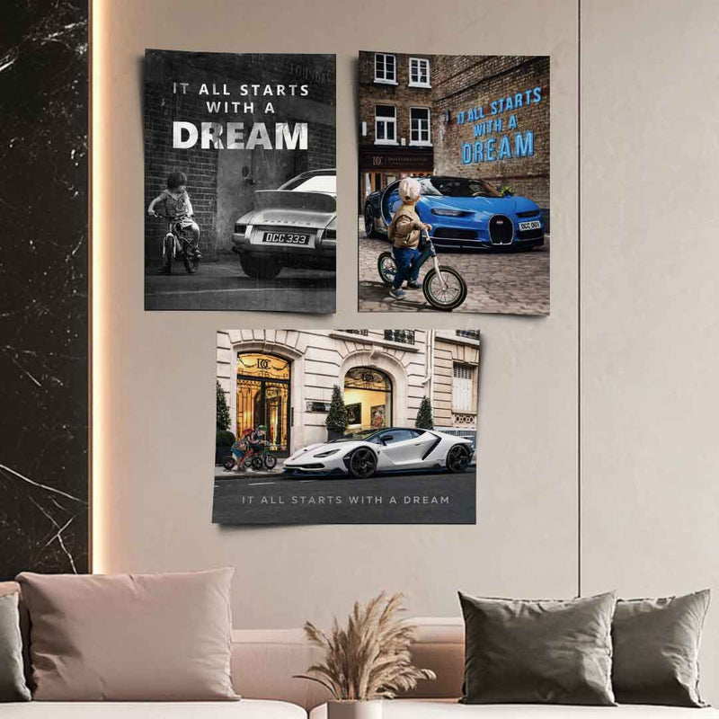 IT ALL STARTS WITH A DREAM - Poster 3x