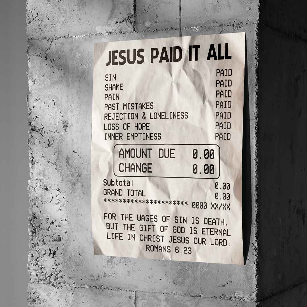 Jesus Paid It All - Poster
