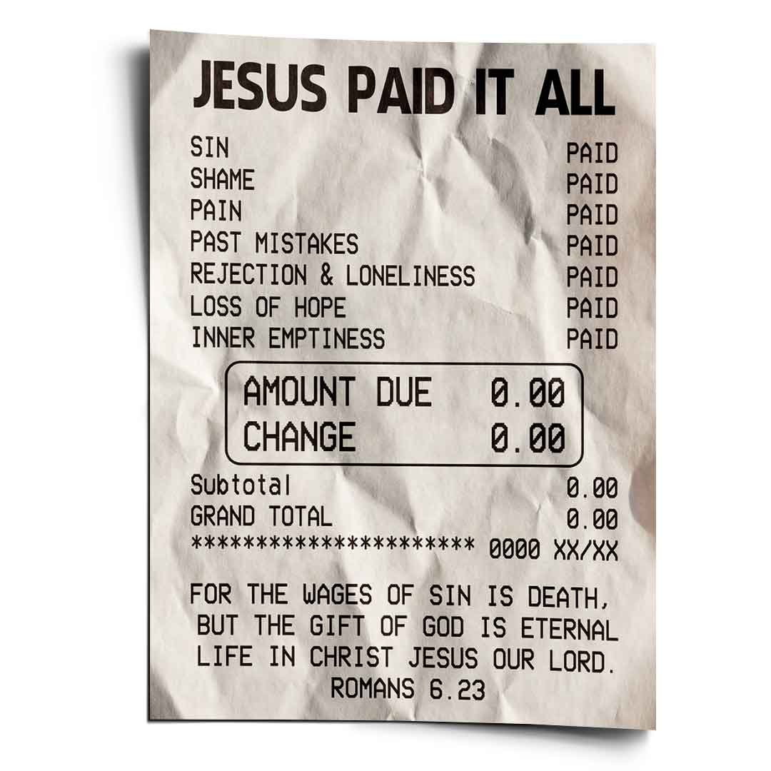 Jesus Paid It All - Poster