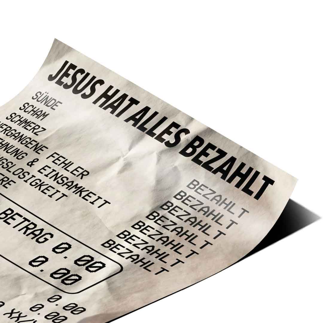 Jesus Paid It All - Poster