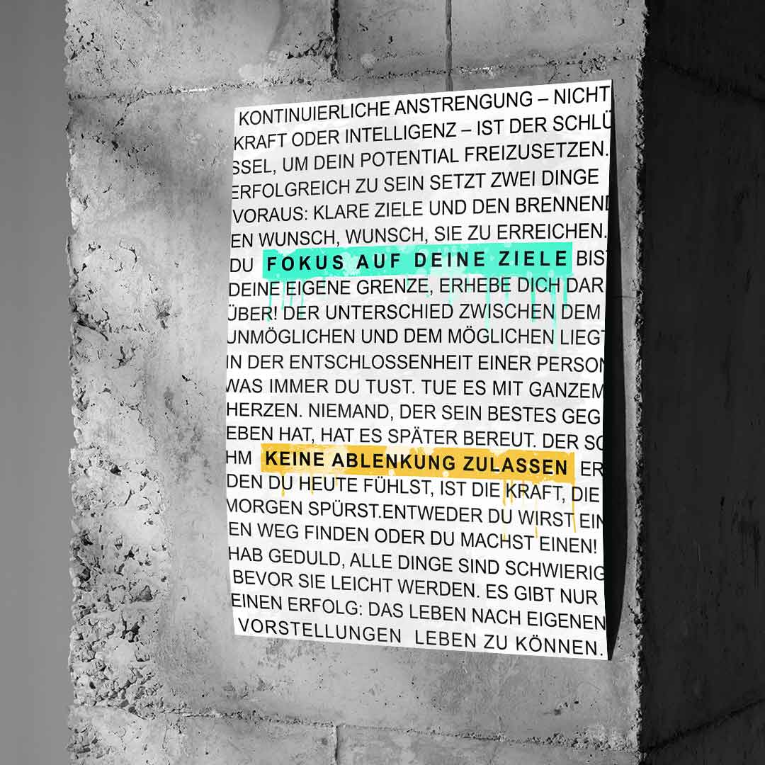 No distractions - poster