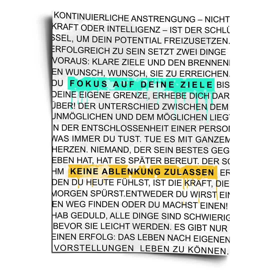 No distractions - poster