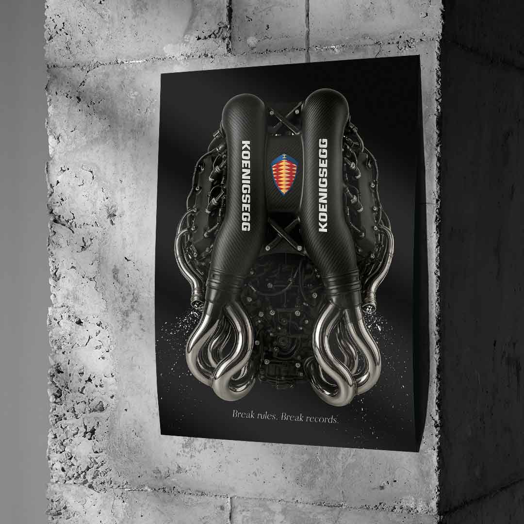 Koenigsegg Engine - Poster