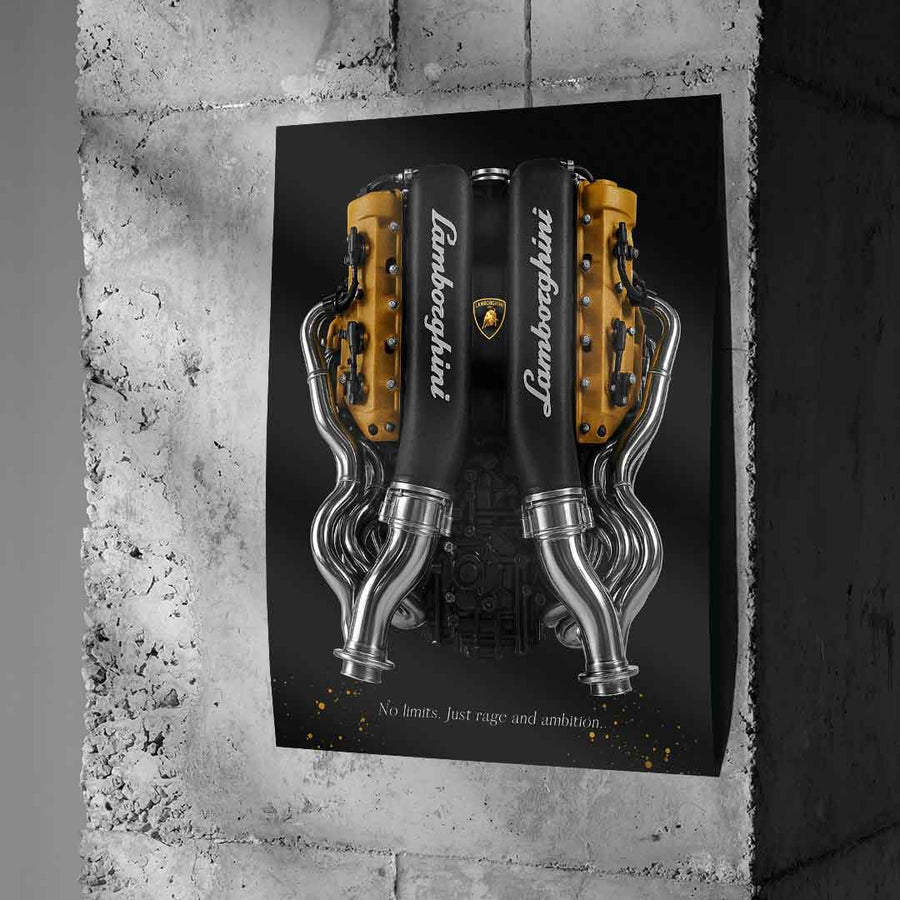 Silnik Lamborghini - Plakat