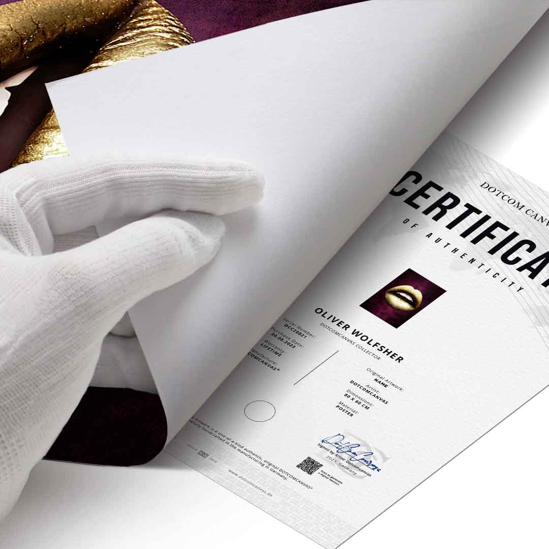 Lips X Red &amp; Gold - Poster