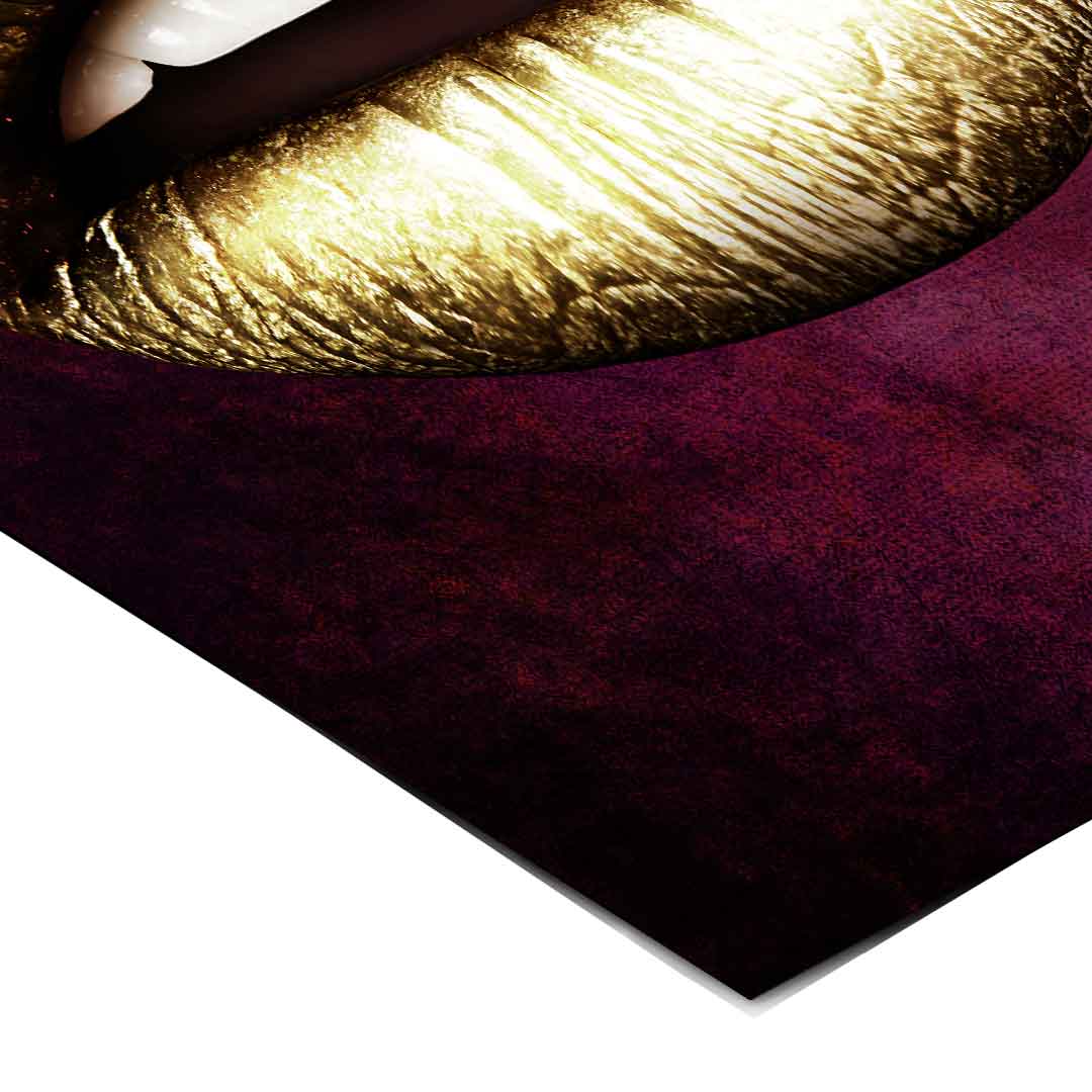 Lips X Red &amp; Gold - Poster