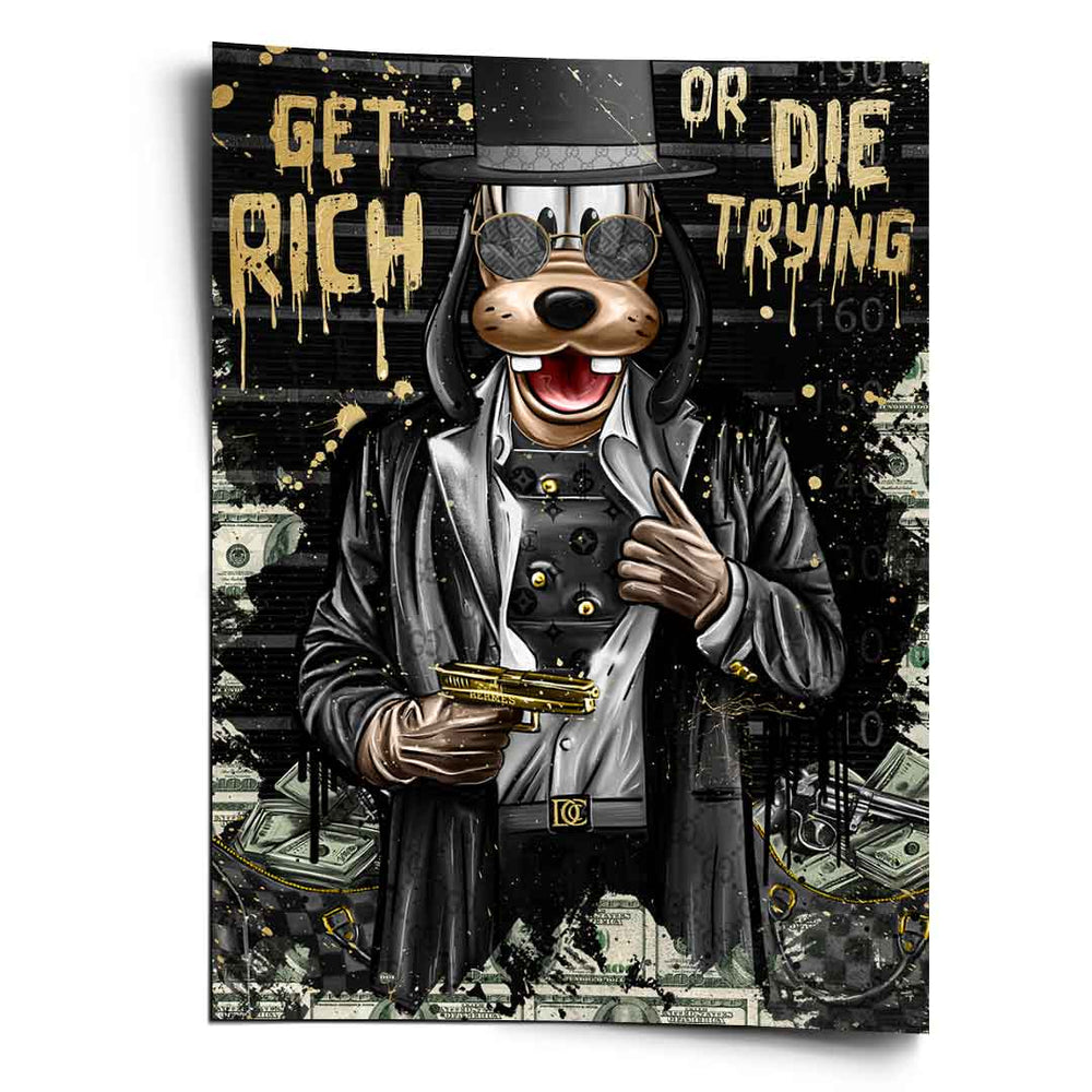 Lucky Gangster als Poster – Pop Art Wandbild von DOTCOMCANVAS®